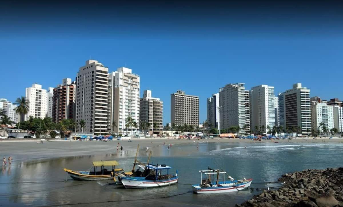 Apto Com Garagem E Lavanderia Em Frente A Praia Guarujá Zewnętrze zdjęcie